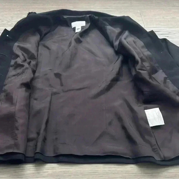 Selina | Black 100% new wool vintage blazer with curly lamb lining - Picture 12 of 14